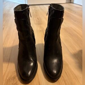 Black Leather Ankle Boots